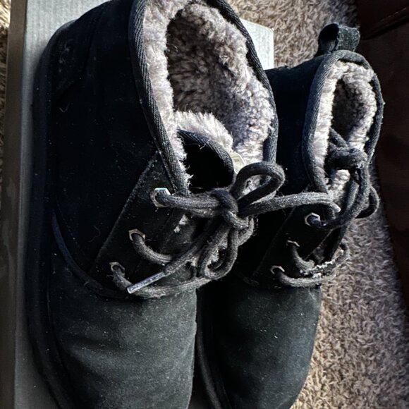 USED UGG Men\'s Neumel Suede Casual Black Boots main image 6